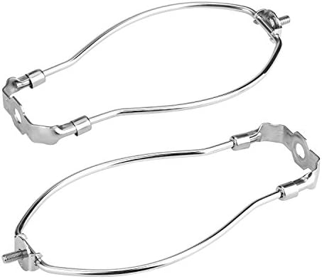 BTNOW 2 Pack Lamp Harp 8" Finial and Lamp Harp Holder Set, Silver