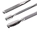 BEZOX Professional Cuticle Pusher Kit Stainless Steel Dual-Ended Nail Cleaner Trimmer & Callus Removal Fork - 3 PCS Pack