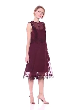 ted baker porrla frill lace midi dress