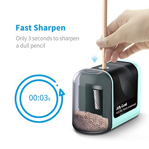 Electric Pencil Sharpener kids, Jelly Comb Battery Operated Automatic Pencil Sharpener for No.2