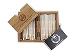 RAW Organic 1 1/4 Pure Hemp Pre-rolled Cones with Filter 50 Pack with New Raw Box