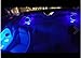 Amarine Made (Set of 4) 3 LED Blue Stainless Steel Cup Drink Holder with Drain & LED Blue Marine Boat Rv Camper