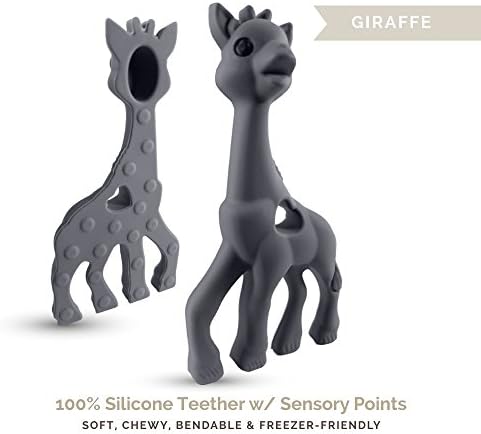 Lil' Teethers Baby Teething Toys. Bendable & Freezer friendly. Highly Recommended by Moms. 100% Silicone (similar to nipples & pacifiers), BPA & Phthalates Free, FDA Compliant. Giraffe