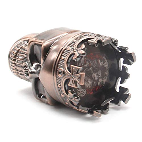 Qewmsg Small Size 3 Layers Men Skull Head Shape Grinder Portable Herb Tobacco Herb Spice Crusher Hookah Smoking Accessories - Thumbnail 3