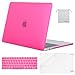 MOSISO Plastic Hard Case & Keyboard Cover & Screen Protector & Storage Bag Compatible Newest MacBook Pro 13 Inch, Pure Red