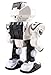 Android Battery Operated Disc Shooting Toy Robot Walking, Flashing Lights, Talking, Spinning, Disc Shooting Toy Robot (White)