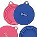 Roysili 2 Pack Pet Can Covers, BPA Free Silicone Dog Cat Food Can Cover For Multiple Sizes Dishwasher Safe Can Food Lids Pink and Blue (2 Pack, Pink + Blue)