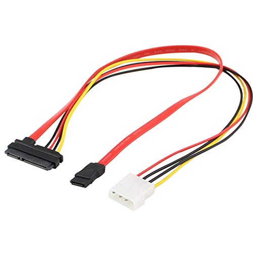 Power line network adapter,Sata 7+15P 22Pin to 7+4Pin SATA Data Power Cable Male To Female Hard Drive Extender Adapter Serial ATA Extension Cable Cord - Thumbnail 5