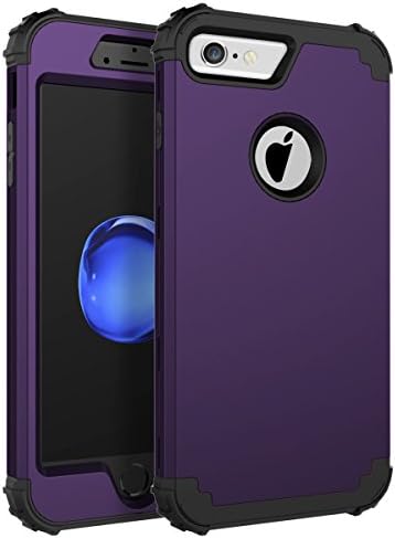 GrapCase iPhone 6 Case,iPhone 6s Case Three Layer Heavy Duty Impact Defender Absorption Shockproof Protective Hybrid Case Cover for Apple iPhone 6/6s 4.7 inch,Purple/Black