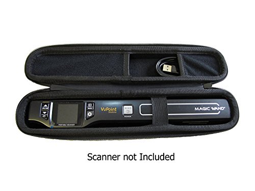 Magic Wand Portable Scanner Accessories Bundle for VuPoint Magic Wand Scanners - Protective Carrying Case, USB Cables, 8GB Card, and Optical Cleaning Cloth -Fits Most Portable Wand Scanners