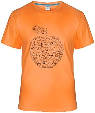 GGifKCU Black chemistry and apple T-Shirt for Man XXXL orange