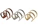 3pcs Gold & Silver & Bronze Tone Cartilage Helix Ear Cuff 3 Hoops Earrings