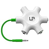 LP Headphone Splitter,3.5mm Headphone Earphone Audio Splitter 1 Male to 2 3 4 5 Female Cable (Green)