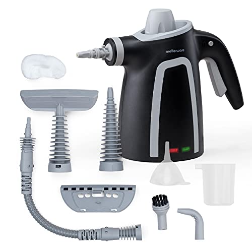 Mellerware - Limpiador a Vapor de Mano 1050W, Vaporeta Multiuso, 9 Accesorios
