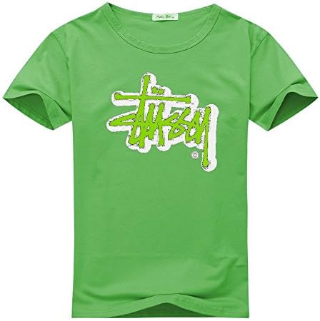 Stussy logo For Men's Printed Short Sleeve Tee Tshirt XX-Large Green