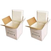 EmmChill SF11A EcoFriendly Insulated Shipping Cooler, 11" x 9" x 9" (Pack of 2)(8" x 6" x 6" Inside)