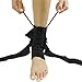 Vive Lace Up Ankle Brace - Men, Women Foot Support Stabilizer Compression Sleeve - Sprained Adjustable Leg Splint - Sprain Rolled Immobilizer Wrap Guard for Running, Volleyball, Basketball, Soccer (S)