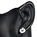 925 Sterling Silver Thistle Cirsium Flower Scotland National Symbol Small Post Stud Earring 15 mm