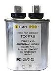 Motor Run Capacitor, 7.5 MFD, 2-3/4 in. H