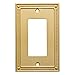 Franklin Brass W35060-BB-C Classic Beaded Single Decorator Wall Plates, Brushed Brass