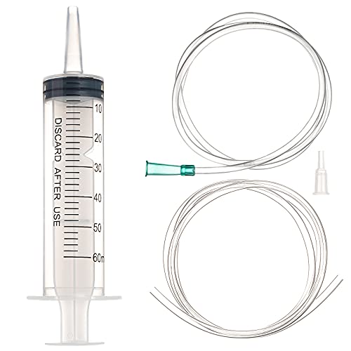60ml Large Plastic Syringes with 2Pcs 40 Inch Tube