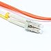 3 Meter Multimode Duplex Fiber Optic Cable (50/125) - LC to LC - Orange