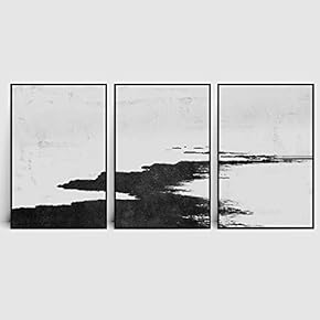 signwin 3 Piece Framed Canvas Wall Art Black...