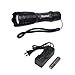 Skysted E6 The Brightest 1200 Lumen Single Mode Zoomable Cree XM-L2 U2 U3 Bulb Handheld Tactical LED Flashlight Kit,Rechargeable Lithium 18650 Battery and USB Charger