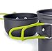 Wealers Compact Foldeble Outdoor Camping Hiking Cookware Backpacking Cooking Picnic Bowl Pot Pan Set with Mesh Bag (Green, 2 piece Set)thumb 3