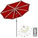 Patio Umbrella Lights,Naouis 104 LED Battery Operated String Lights with Remote Control for Patio Umbrellas Outdoor Use Camping Tents (Warm White)