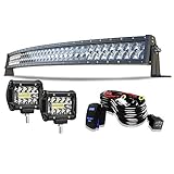TURBO SII 52" LED Light Bar Curved 5D 300W Flood