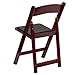 Flash Furniture Hercules Series Folding Chairs for Weddings and Formal Events, Stackable Commercial Event Seats with 1,000-lb. Static Weight Capacity, Set of 4, Red Mahogany