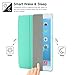 BESDATA Ultra Thin Magnetic Smart Cover Translucent Back Case for 2013 iPad Air + Screen Protector + Cleaning Cloth + Stylus(Mint Green)