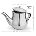 GOURMEX Stainless Steel Rhapsody Teapot with Rounded Handle and Lid, Perfect for Tea, Coffee and Flavor Infused Drinks, Great for All Stovetops, Dishwasher Safe and Heat Resistant (48oz)