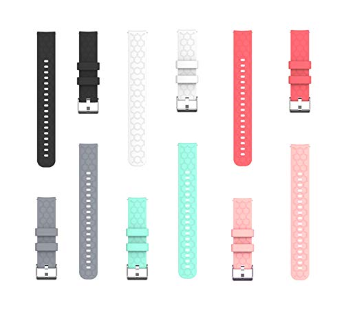 6-Pack Soft Silicone Bands Compatible with YAMAY SW020 SW021 SW023 ID205 ID205L ID205U Smart Watch, Replacement Quick… - Image 3