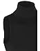 KOGMO Women's Lightweight Fitted Sleeveless Turtleneck Crop Top with Stretch-L-Black