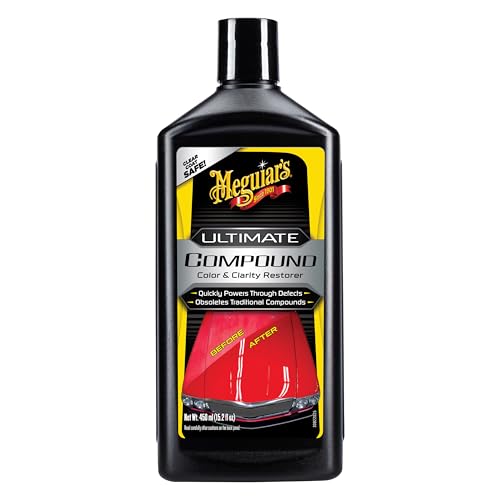 Meguiar's Ultimate Compound Autopolitur - Hochleistungs-Politur für Spiegelglanz und Kratzerentfernung, Klarlacksicher, Für Hand- und Maschinenanwendu