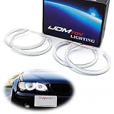 iJDMTOY 7000K Xenon White 264-SMD LED Angel Eyes Halo Ring Lighting Kit for BMW E36 E46 3 Series E39 5 Series E38 7 Series with Adaptive Xenon HID Headlight
