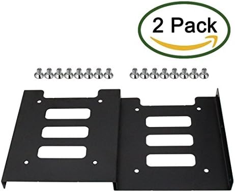 SSD Mounting Bracket, Wintter SSD Bracket 2.5" to 3.5" SSD HDD Metal Mounting Bracket Adapter Hard Drive Holder for PC SSD (2 Pack)