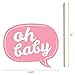 Big Dot of Happiness Hello Little One - Pink and Gold Girl Baby Shower Photo Booth Props Kit 20 Count