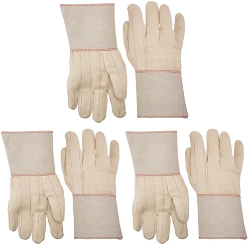 MCR Safety 9132G Hot Mill Cotton Heavy Weight Burlap Lined Men's Gloves with 5-…