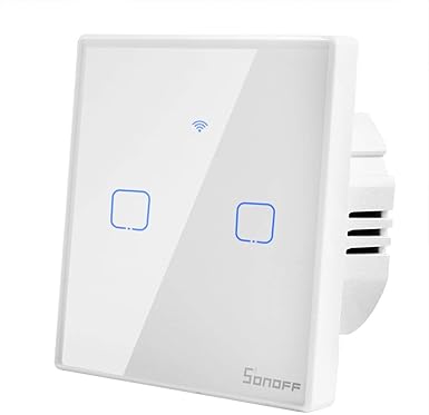 Sonoff T1 Smart Switch Wifi Interruptor De Luz De Pared 2 Gang