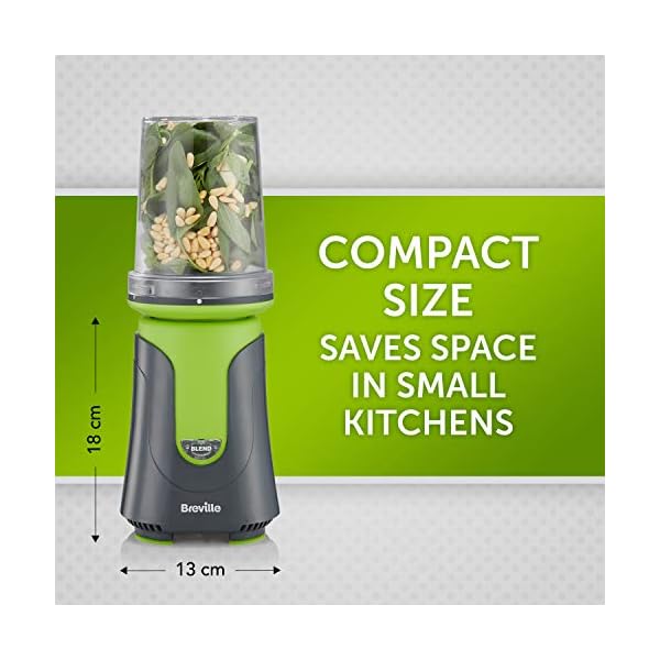 Breville-Blend-Active-Compact-Food-Processor-and-Smoothie-Maker-1-x-Processor-Bowl-1-x-Portable-Blending-Bottle-600-ml-300-W-Green-VBL241 Breville Blend Active Compact Food Processor and Smoothie Maker, 1 x Processor Bowl, 1 x Portable Blending Bottle (600…