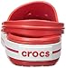 crocs womens Crocband Clog, Flame/White, 9 M (D) US Men's/11 M (B) US Women