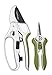 TrueFit Designs Ratchet Pruning Shears and Pruning Snips Set, Switch Ratcheting Shears to Single Cut Mode Pruner, Heavy Duty SK-5 Blade, Ergonomic Handles