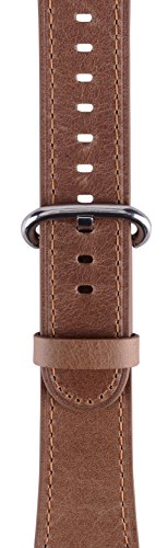 PEAK ZHANG Compatible Iwatch Band 38mm 40mm s/m Women Genuine Leather Replacement Strap Compatible iWatch Series 4 (40mm)/Series 3 2 1 (38mm) Sport Edition, Caramel with Stainless Steel Clasp