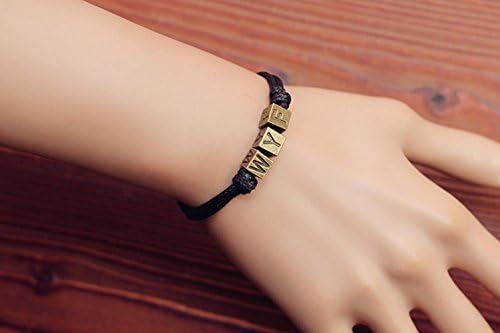 Custom Black Charm Bracelet Anklet Adjustable Friendship Best Friends Bracelets or Anklets
