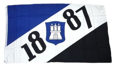 Flag Hamburg 1887 Fan 90 x 150 cm