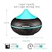 InnoGear 500ml Aromatherapy Essential Oil Diffuser Wood Grain Aroma Diffusers Cool Mist Humidifier with Timer Adjustable Mist 7 Color Changing Night Lights Waterless Auto Shut-Off