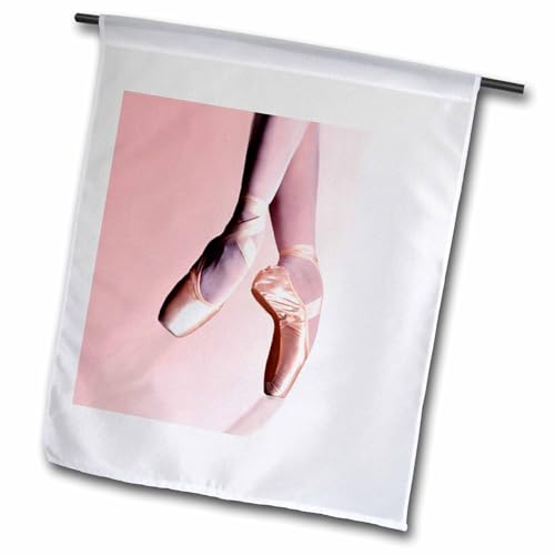 3dRose fl_1277_1 Ballet Slippers Garden Flag, 12 by 18-Inch
